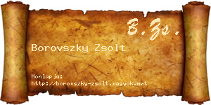 Borovszky Zsolt névjegykártya